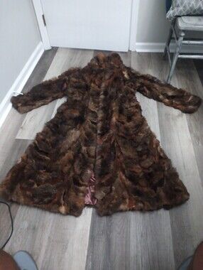 Luxury Vintage 660's Rare Brown Faux Fur Long Coat - Women's Winter Coat